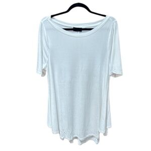Lane Bryant Perfect Sleeve Max Swing Top Size 10/12 | White NWOT - Summer Vibes